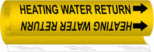 Pipe Marker Heating Water Return 26in H