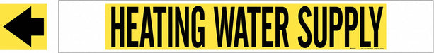 Pipe Mrkr Heatng Watr Spply 4in H 24in W