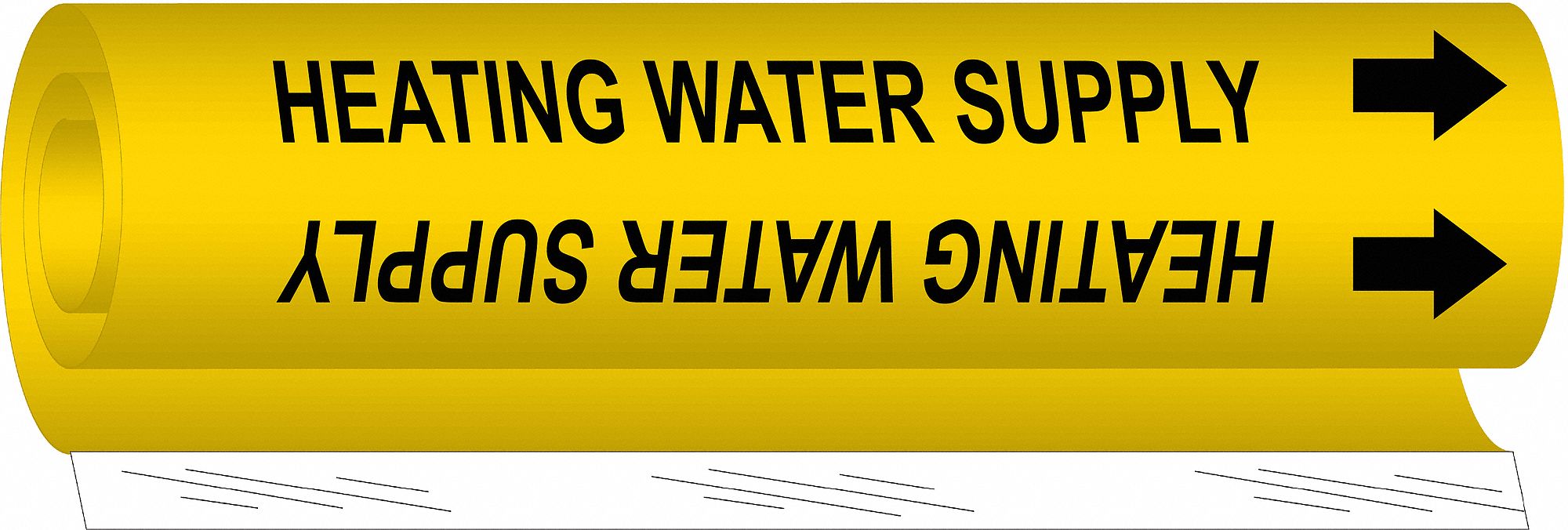 Pipe Mrkr Heating Watr Spply 9in H 8in W