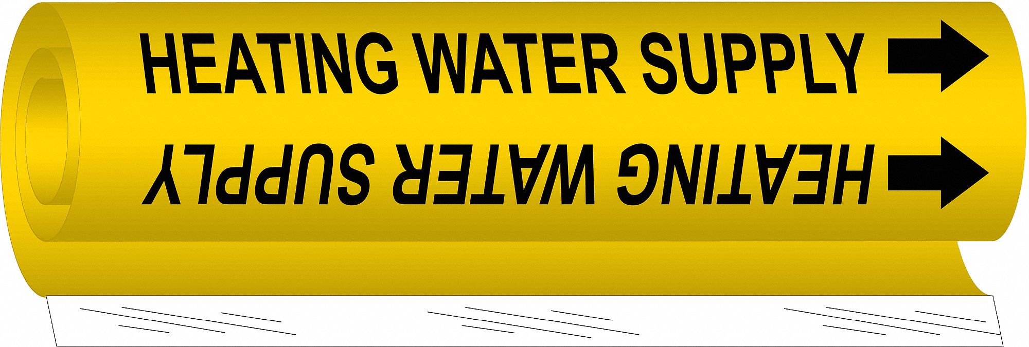 Pipe Marker Heating Water Supply 26in H