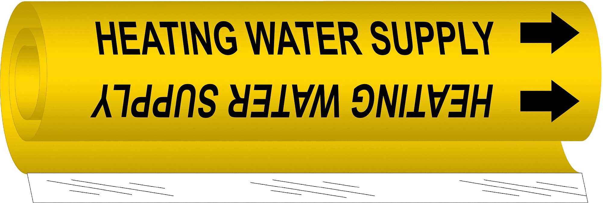 Pipe Mrkr Heating Watr Spply 5in H 8in W