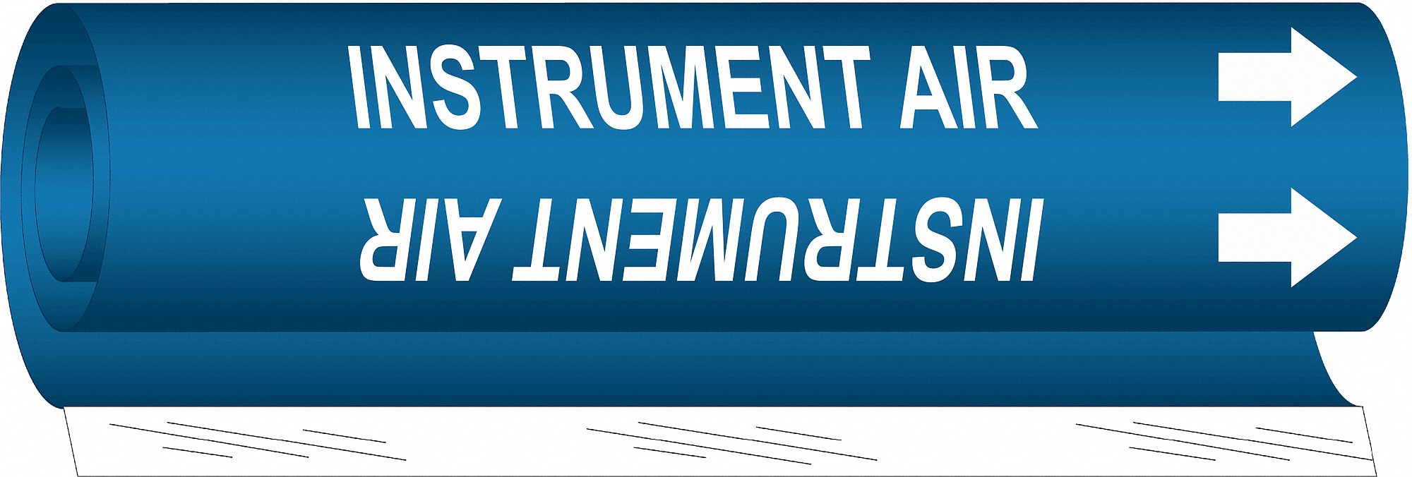 Pipe Marker Instrument Air 9 in H 8 in W