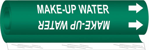 Pipe Marker Make-Up Water 5 in H 8 in W