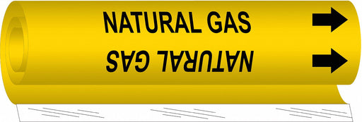 Pipe Marker Natural Gas 9 in H 8 in W