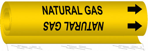 Pipe Marker Natural Gas 26 in H 12 in W