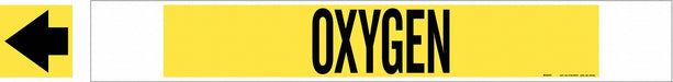 Pipe Marker Oxygen 4 in H 24 in W