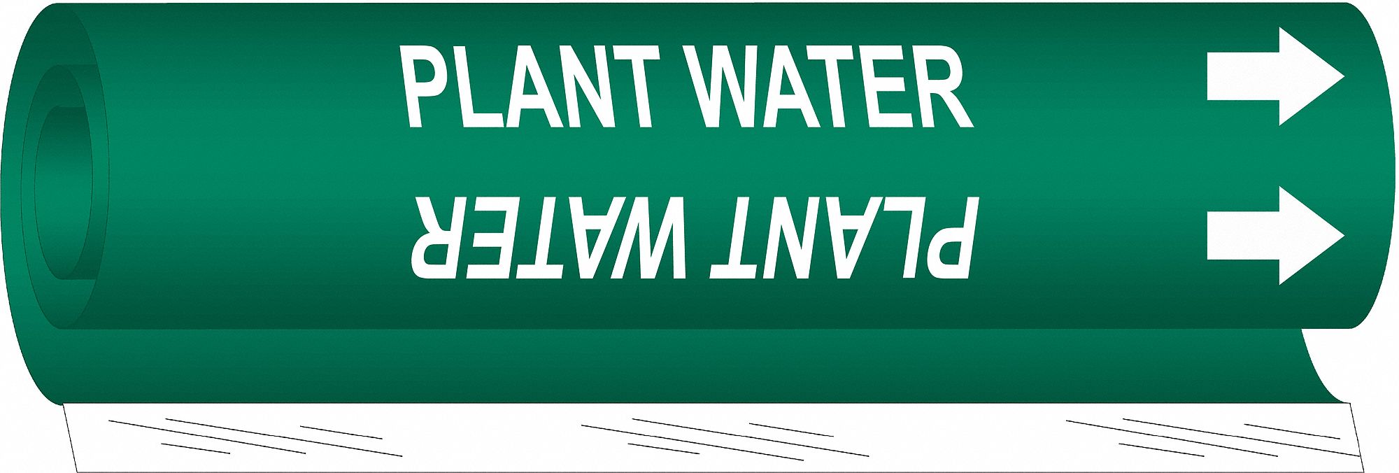 Pipe Marker Plant Water 5 in H 8 in W