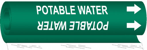 Pipe Marker Potable Water 9 in H 8 in W