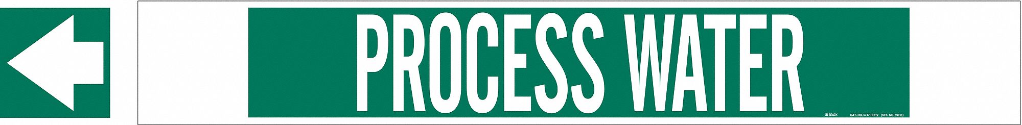 Pipe Marker Process Water 4 in H 24 in W