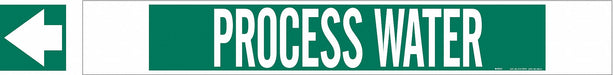 Pipe Marker Process Water 4 in H 24 in W