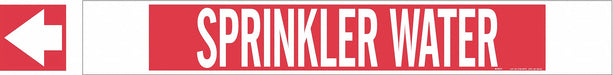 Pipe Marker Sprinkler Water 4in H 24in W