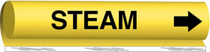 Pipe Marker Steam 9 in H 8 in W