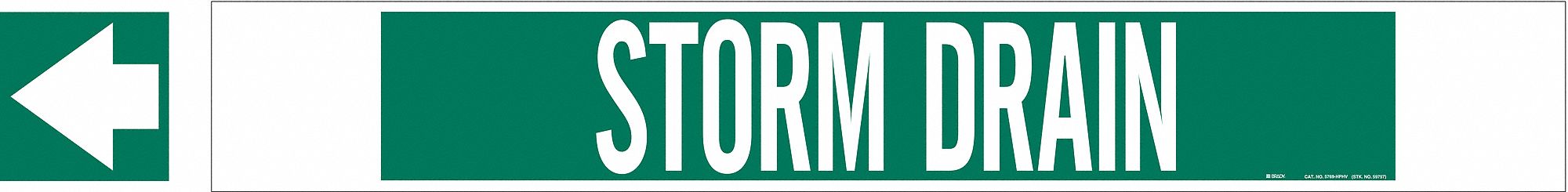 Pipe Marker Storm Drain 4 in H 24 in W