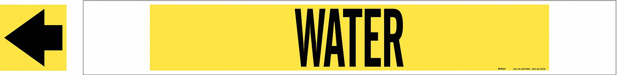 Pipe Marker Water 4 in H 24 in W