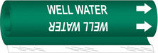 Pipe Marker Well Water 5 in H 8 in W