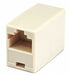 CAT5E RJ45 Straigt Inline Coupler Beige