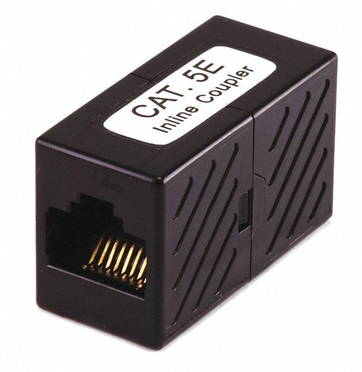 CAT5E RJ45 Inline Coupler Black
