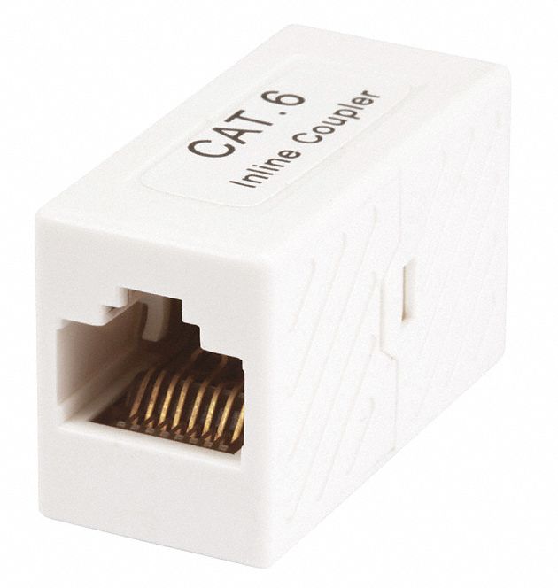 CAT6 RJ45 Inline Coupler White