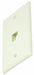 WallPlate Blank Keystone 1 Hole Ivory