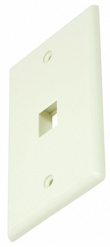 WallPlate Blank Keystone 1 Hole Ivory