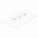WallPlate Blank 3 Hole White