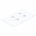 WallPlate Blank 4 Hole White