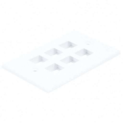 WallPlate Blank 6 Hole White
