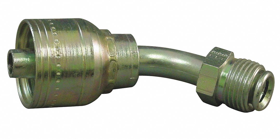 Crimp Fitting 45deg 1/4 ID 7/16 MFlare