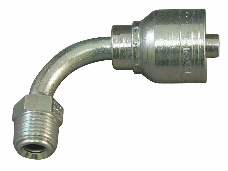 Crimp Fitting 90 Deg 3/8 ID 1/2 M