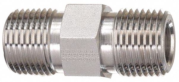 Hex Long Nipple 316 SS 1/2 in MNPT