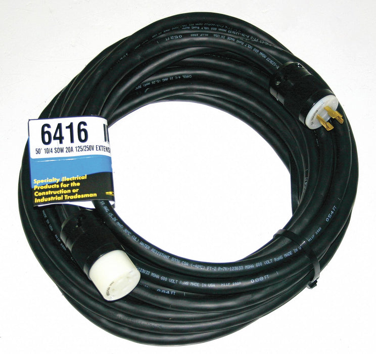 Extension Cord 50ft 10Ga 20A SOW Blk