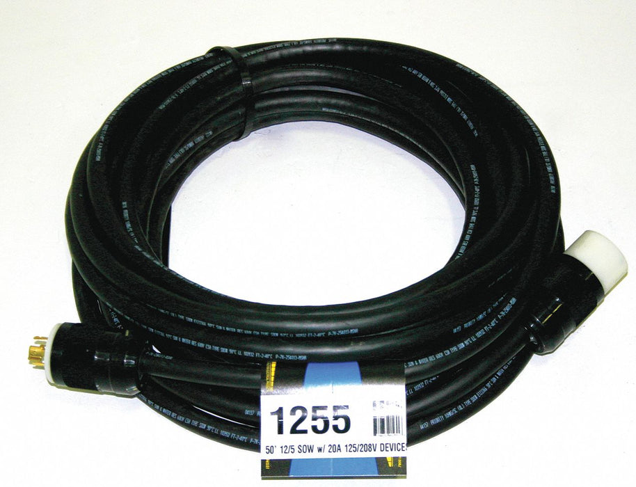 Extension Cord 50ft 12Ga 20A SOW Blk