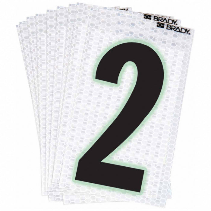 M4991 NumberLabel 2-3/8inH 1-1/2inW PK10