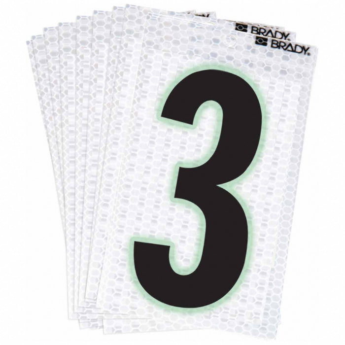 M4991 NumberLabel 2-3/8inH 1-1/2inW PK10