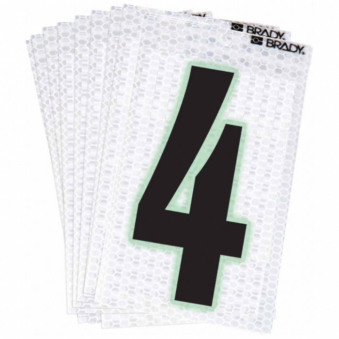 M4991 NumberLabel 2-3/8inH 1-1/2inW PK10