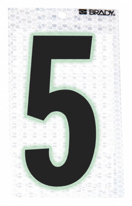 M4991 Ultra Reflective Numbers 5 PK10