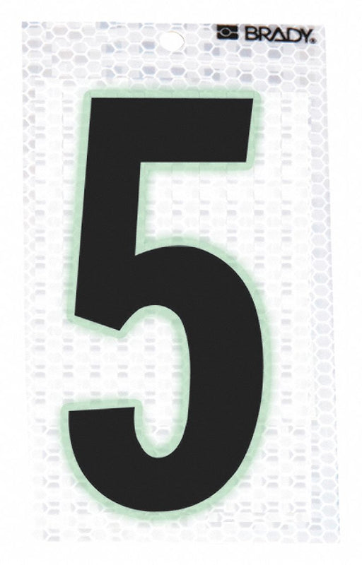 M4991 Ultra Reflective Numbers 5 PK10