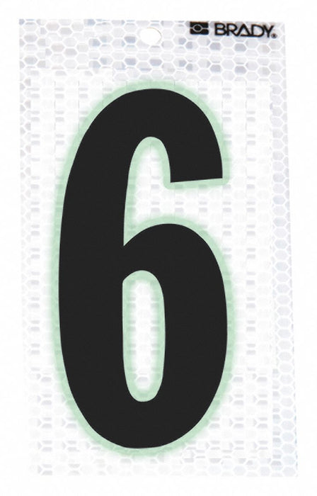 M4991 Ultra Reflective Numbers 6 PK10