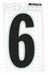 M4991 Ultra Reflective Numbers 6 PK10