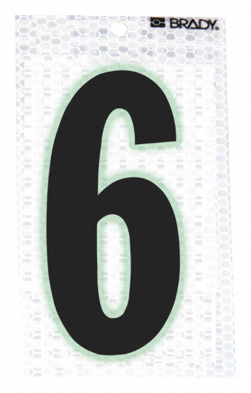 M4991 Ultra Reflective Numbers 6 PK10