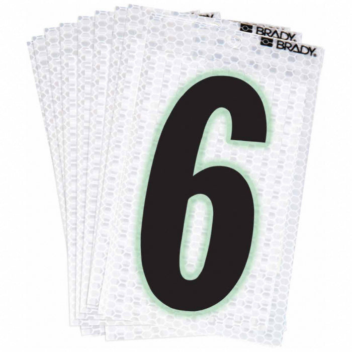 M4991 NumberLabel 2-3/8inH 1-1/2inW PK10