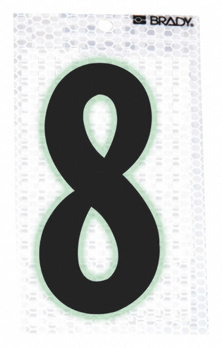 M4991 Ultra Reflective Numbers 8 PK10