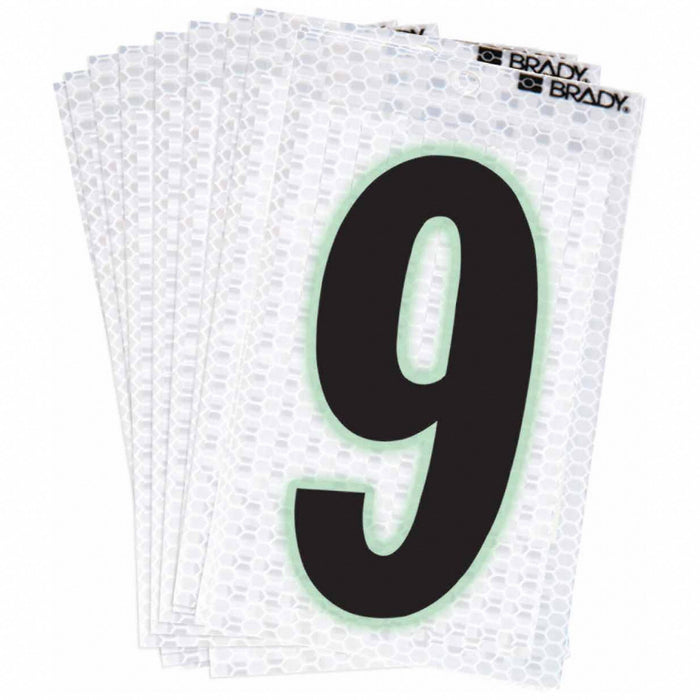 M4991 NumberLabel 2-3/8inH 1-1/2inW PK10