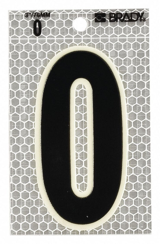 K8929 Ultra Reflective Numbers 0 PK10