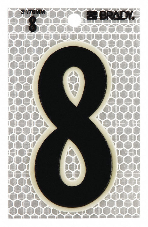 K8929 Ultra Reflective Numbers 8 PK10