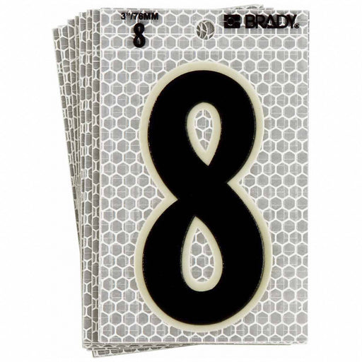 K8930 Ultra Reflective Numbers 8 6 in H PK10