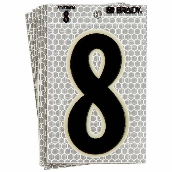 K8930 Ultra Reflective Numbers 8 6 in H PK10