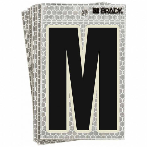 M4990 Refl. Letter Label M Glow in Dark PK10