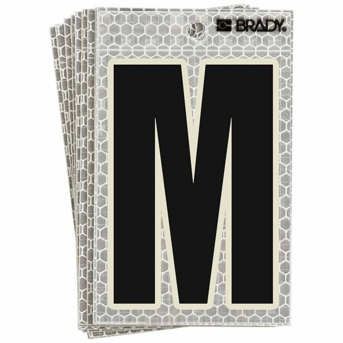 M4990 Refl. Letter Label M Glow in Dark PK10