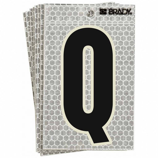 M4990 Refl. Letter Label Q Glow in Dark PK10
